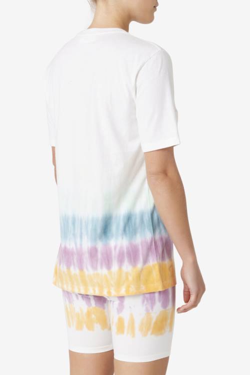 Fila Alivia Tie Dye Tee Naisten T Paidat Valkoinen | Fila641UE