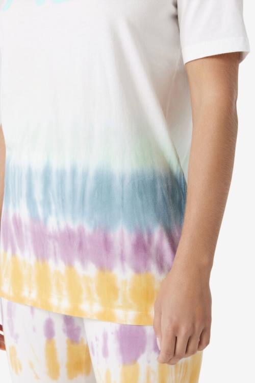 Fila Alivia Tie Dye Tee Naisten T Paidat Valkoinen | Fila641UE