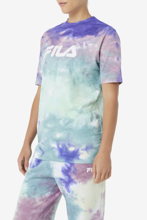 Fila Alivia Tie Dye Tee Naisten T Paidat Sininen | Fila648FZ