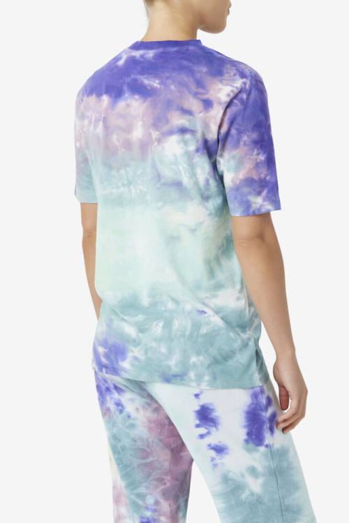 Fila Alivia Tie Dye Tee Naisten T Paidat Sininen | Fila648FZ