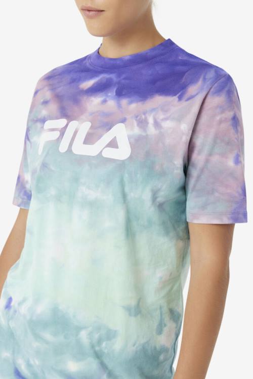 Fila Alivia Tie Dye Tee Naisten T Paidat Sininen | Fila648FZ