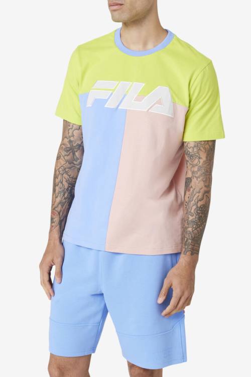 Fila Anvit Crew Miesten T Paidat Sininen Vaaleanvihreä Koralli | Fila569RP