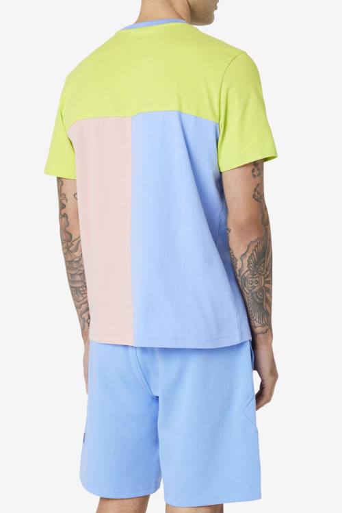 Fila Anvit Crew Miesten T Paidat Sininen Vaaleanvihreä Koralli | Fila569RP
