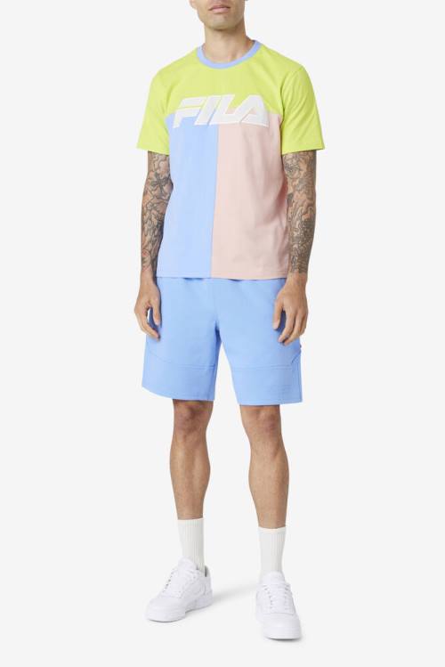 Fila Anvit Crew Miesten T Paidat Sininen Vaaleanvihreä Koralli | Fila569RP