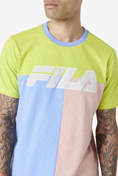 Fila Anvit Crew Miesten T Paidat Sininen Vaaleanvihreä Koralli | Fila569RP