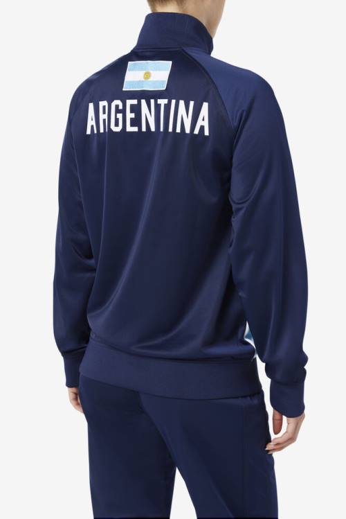 Fila Argentina Track Miesten Takki Laivastonsininen Valkoinen | Fila561QC