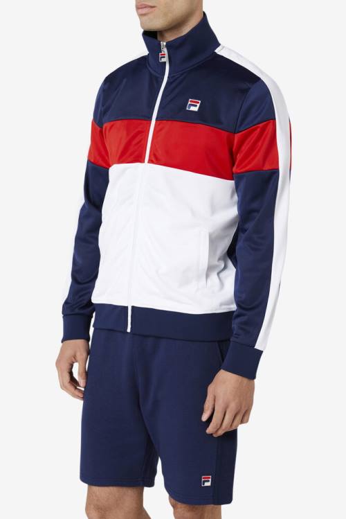 Fila Assembly Track Miesten Takki Laivastonsininen Valkoinen Punainen | Fila103BW