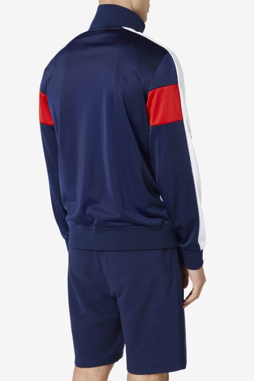 Fila Assembly Track Miesten Takki Laivastonsininen Valkoinen Punainen | Fila103BW