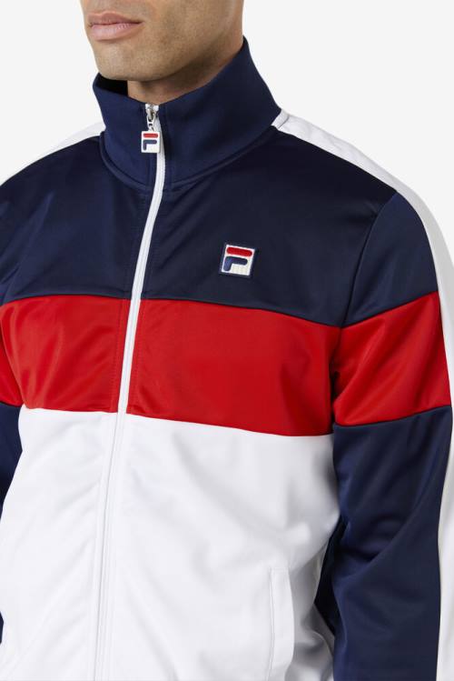 Fila Assembly Track Miesten Takki Laivastonsininen Valkoinen Punainen | Fila103BW