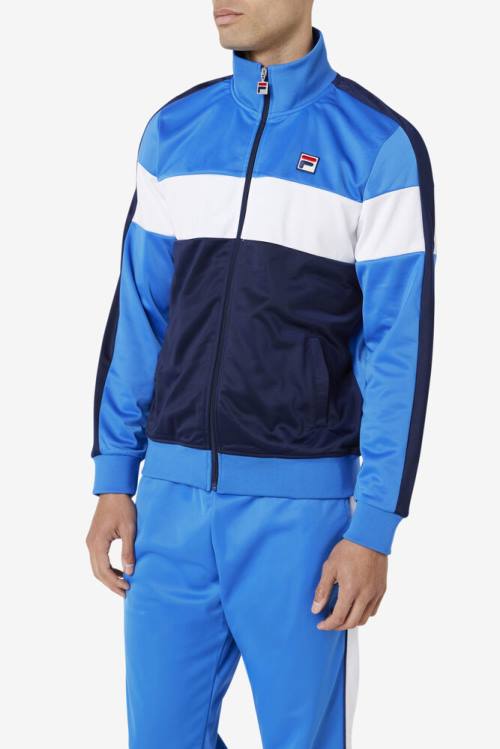 Fila Assembly Track Miesten Takki Sininen Laivastonsininen Valkoinen | Fila718JV