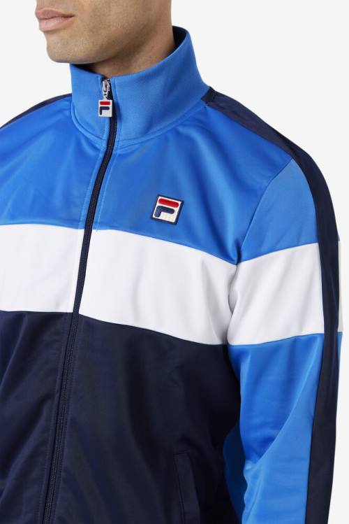 Fila Assembly Track Miesten Takki Sininen Laivastonsininen Valkoinen | Fila718JV