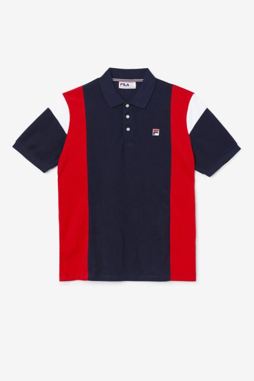 Fila Astro Terry Miesten Pikeepaita Laivastonsininen Punainen Valkoinen | Fila702VJ