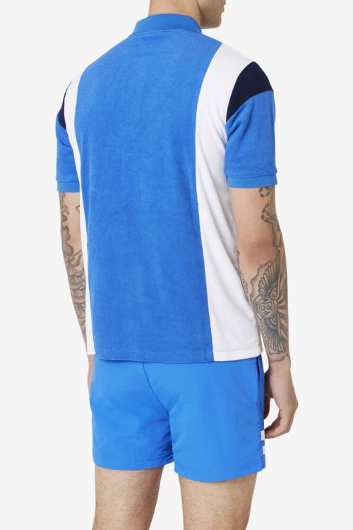 Fila Astro Terry Miesten Pikeepaita Sininen Valkoinen Laivastonsininen | Fila714FX