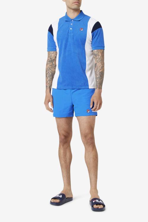 Fila Astro Terry Miesten Pikeepaita Sininen Valkoinen Laivastonsininen | Fila714FX