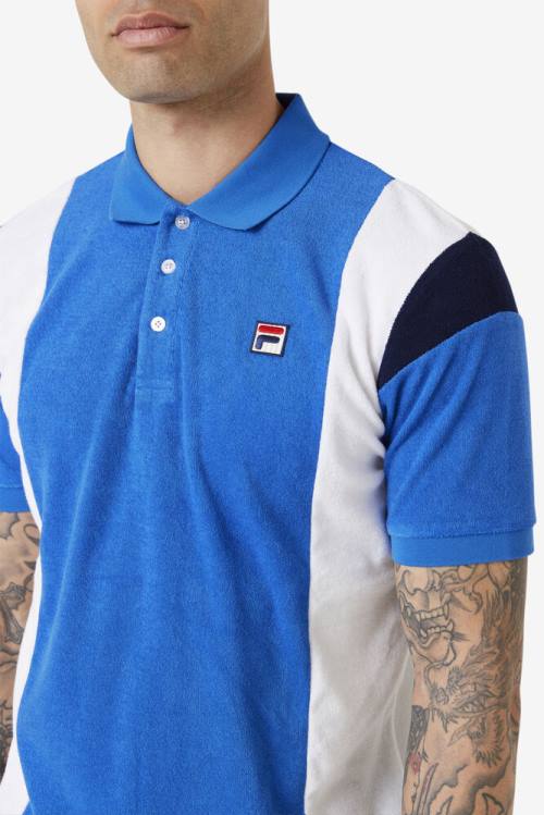 Fila Astro Terry Miesten Pikeepaita Sininen Valkoinen Laivastonsininen | Fila714FX