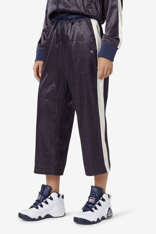 Fila Aviana Cropped Satin Naisten Housut Laivastonsininen | Fila219GP