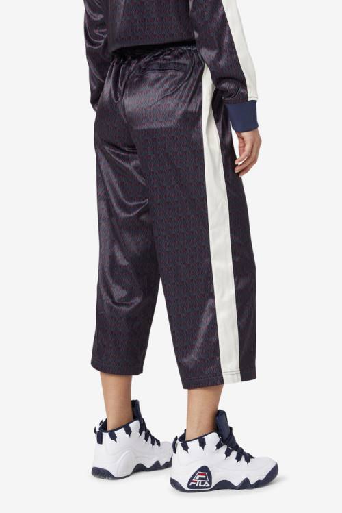 Fila Aviana Cropped Satin Naisten Housut Laivastonsininen | Fila219GP