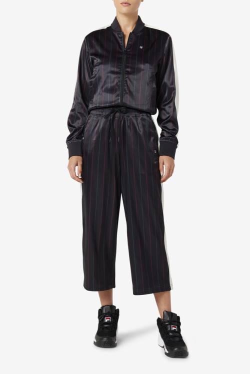 Fila Aviana Cropped Satin Naisten Housut Mustat | Fila928RA