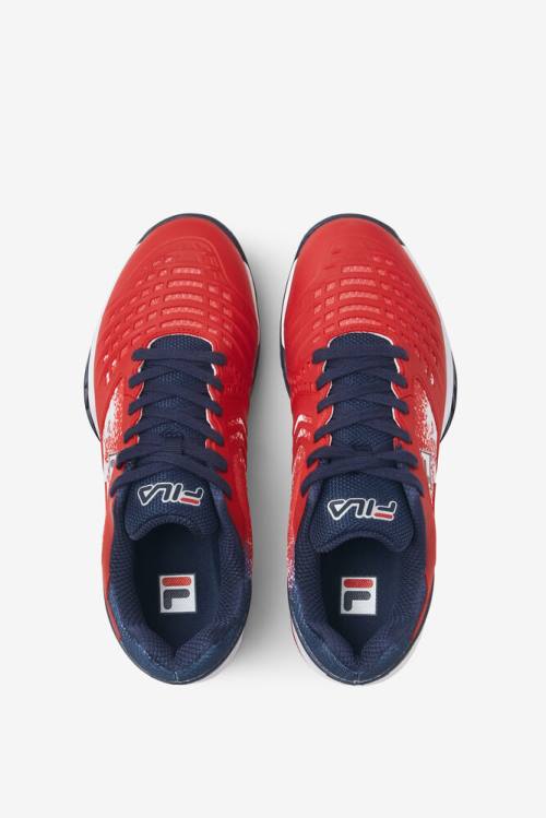 Fila Axilus 2 Energized Le Miesten Tenniskengät Punainen Valkoinen Laivastonsininen | Fila681NQ