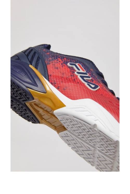 Fila Axilus 2 Energized Miesten Tenniskengät Laivastonsininen Punainen Valkoinen | Fila125RG