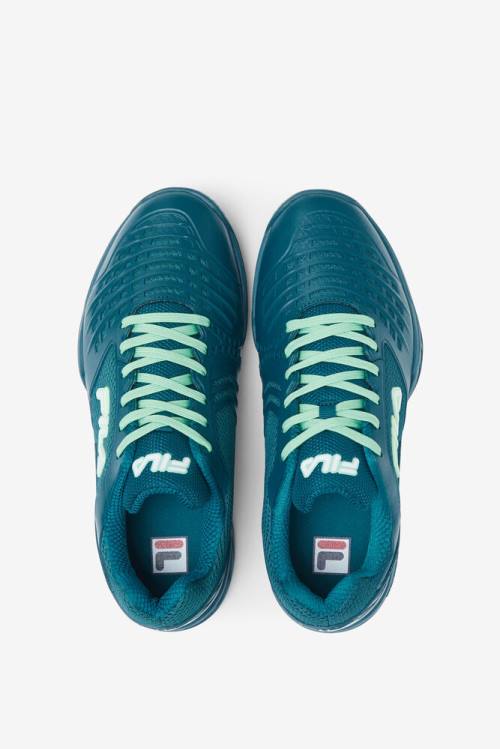 Fila Axilus 2 Energized Miesten Tenniskengät Sininen Koralli Vihreä Harmaat Valkoinen | Fila326RB
