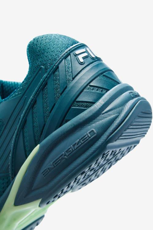 Fila Axilus 2 Energized Miesten Tenniskengät Sininen Koralli Vihreä Harmaat Valkoinen | Fila326RB