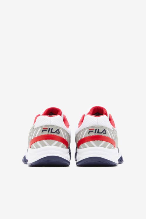 Fila Axilus 2 Energized Miesten Tenniskengät Valkoinen Laivastonsininen Punainen | Fila746BX