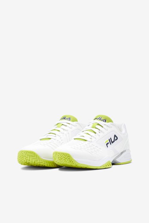 Fila Axilus 2 Energized Naisten Tenniskengät Valkoinen Laivastonsininen Vaaleanvihreä | Fila853FC