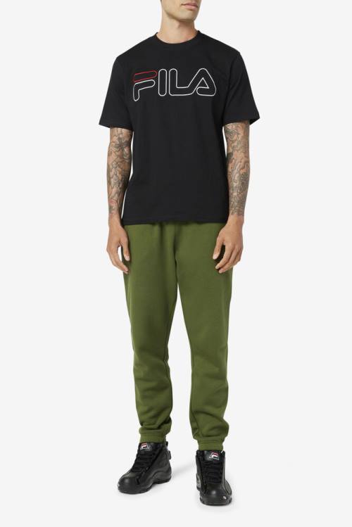 Fila Borough Tee Miesten T Paidat Mustat | Fila368JK