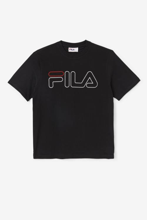Fila Borough Tee Miesten T Paidat Mustat | Fila368JK