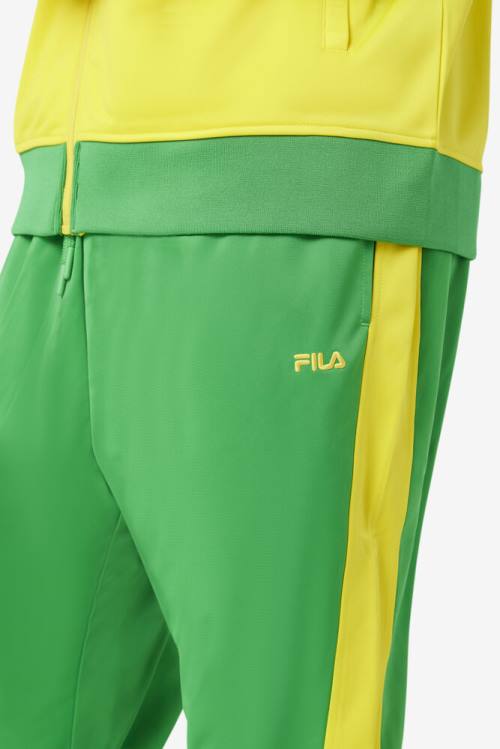 Fila Brazil Track Miesten Housut Vihreä Keltainen | Fila546DZ