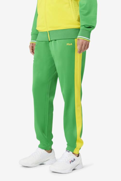 Fila Brazil Track Miesten Housut Vihreä Keltainen | Fila546DZ