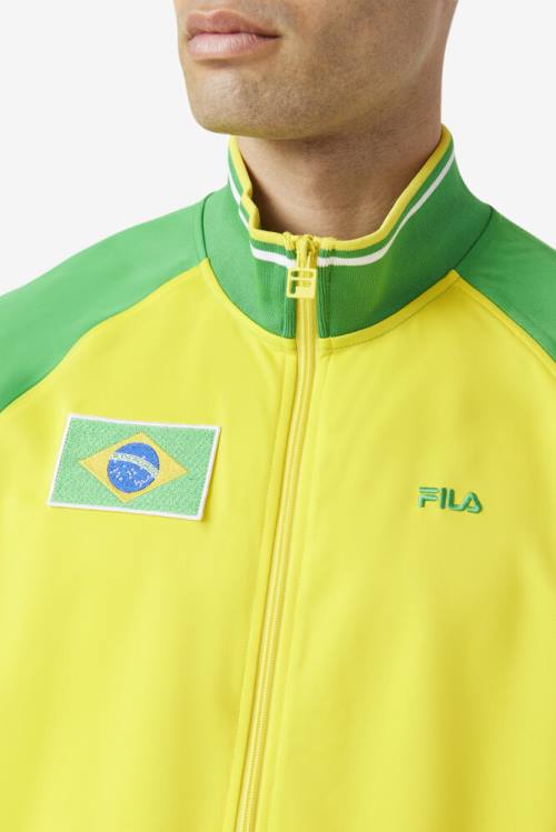 Fila Brazil Track Miesten Takki Keltainen Vihreä Valkoinen | Fila126GJ