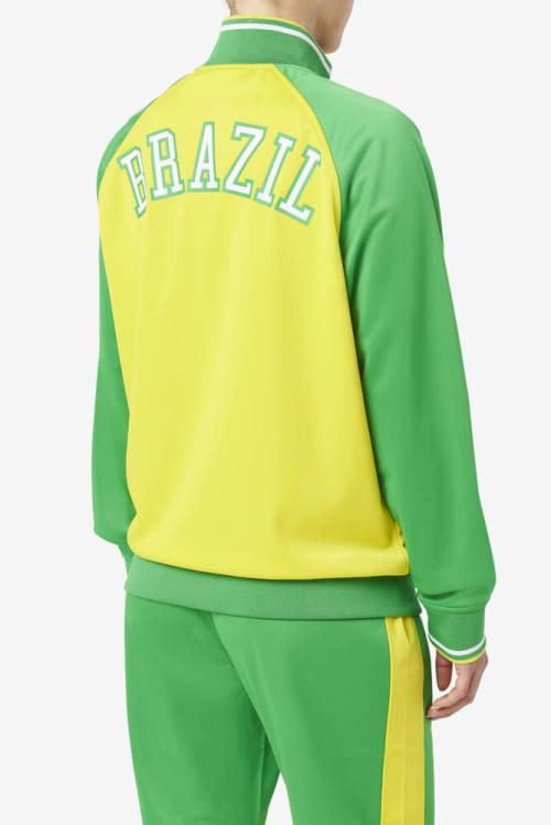 Fila Brazil Track Miesten Takki Keltainen Vihreä Valkoinen | Fila126GJ