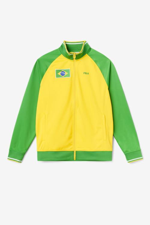 Fila Brazil Track Miesten Takki Keltainen Vihreä Valkoinen | Fila126GJ