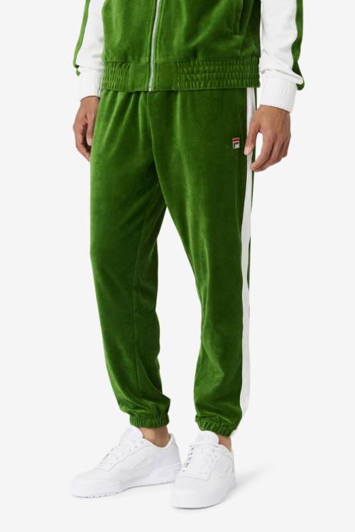 Fila Brice Velour Miesten Housut Valkoinen Punainen | Fila720RT