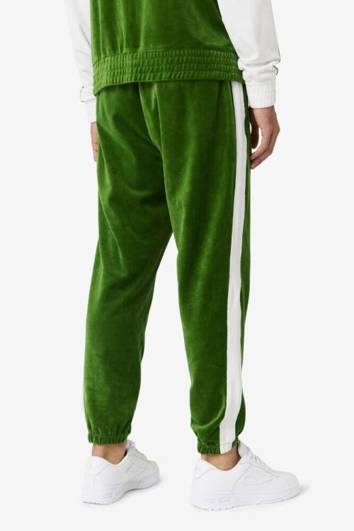 Fila Brice Velour Miesten Housut Valkoinen Punainen | Fila720RT