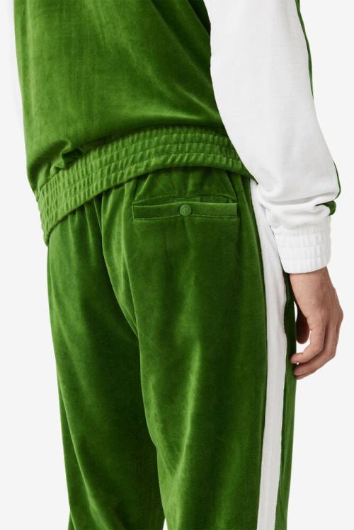 Fila Brice Velour Miesten Housut Valkoinen Punainen | Fila720RT