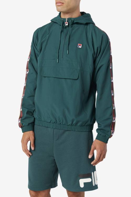 Fila Cameron 1/2 Zip Tuuli Miesten Takki Oliivinvihreä | Fila354NF