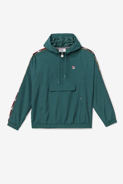 Fila Cameron 1/2 Zip Tuuli Miesten Takki Oliivinvihreä | Fila354NF