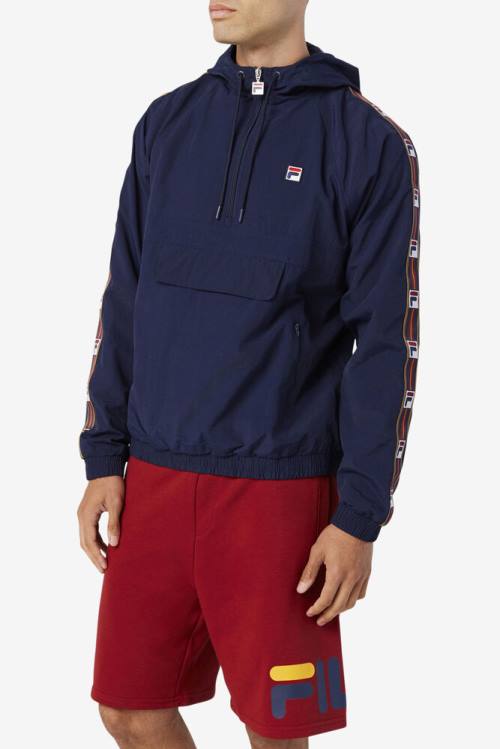 Fila Cameron 1/2 Zip Tuuli Miesten Takki Laivastonsininen | Fila813NR