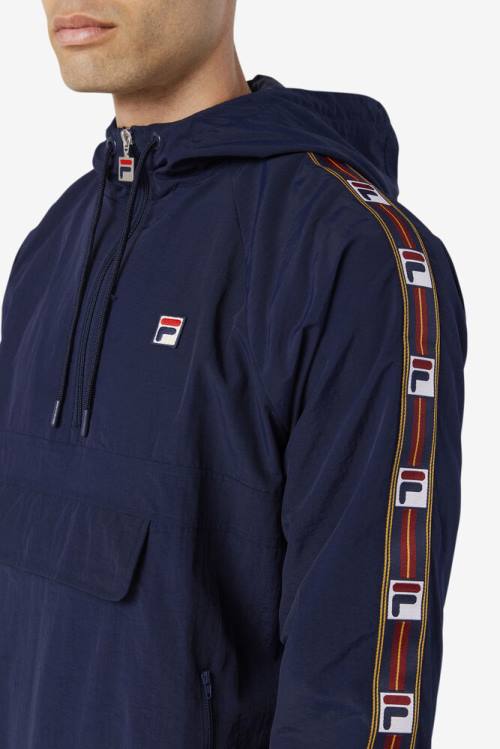 Fila Cameron 1/2 Zip Tuuli Miesten Takki Laivastonsininen | Fila813NR
