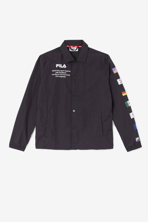 Fila Caquga Miesten Takki Mustat Valkoinen | Fila253TM