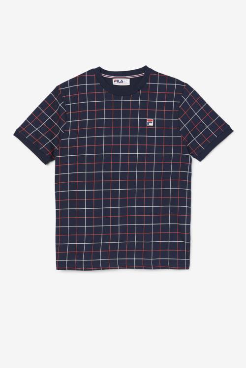 Fila Casbian Crew Miesten T Paidat Laivastonsininen Punainen Valkoinen | Fila785MZ