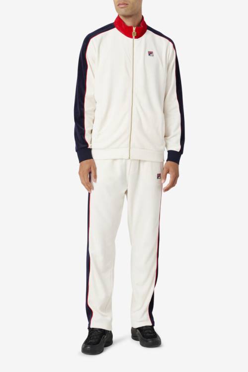 Fila Cima Velour Miesten Housut Punainen Laivastonsininen | Fila583BS