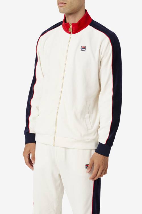 Fila Cima Velour Miesten Takki Punainen Laivastonsininen | Fila283JU