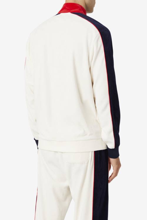 Fila Cima Velour Miesten Takki Punainen Laivastonsininen | Fila283JU