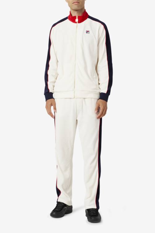 Fila Cima Velour Miesten Takki Punainen Laivastonsininen | Fila283JU