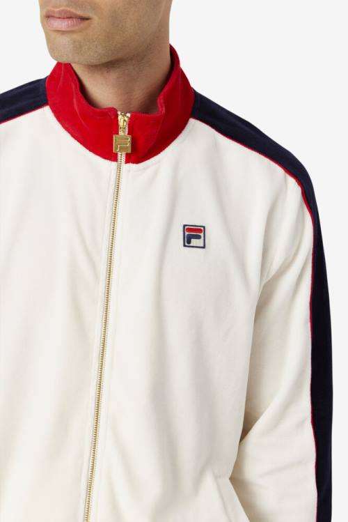 Fila Cima Velour Miesten Takki Punainen Laivastonsininen | Fila283JU