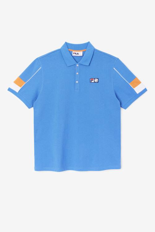 Fila Coda Miesten Pikeepaita Sininen Valkoinen Koralli Pinkki | Fila607YK